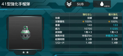 41型強化手榴弾の性能