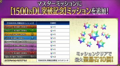 マスターミッション 星晶石 10個
