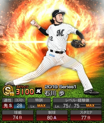 石川 歩(S/2019シリーズ1) 評価